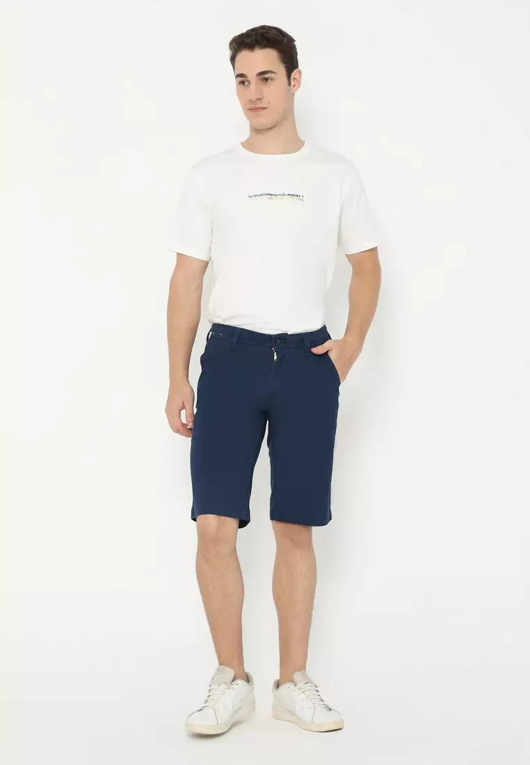 POLICE Celana Chino Pendek Cotton Premium Pria
