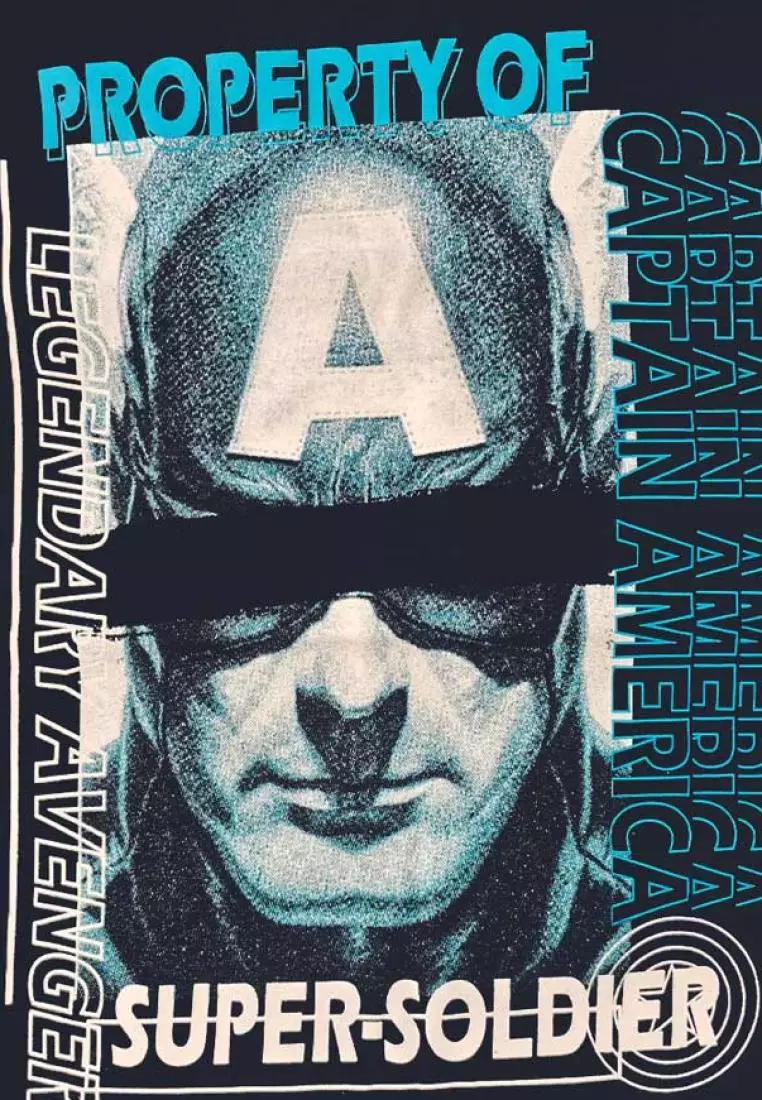 Captain america t shirt glow in the dark discount