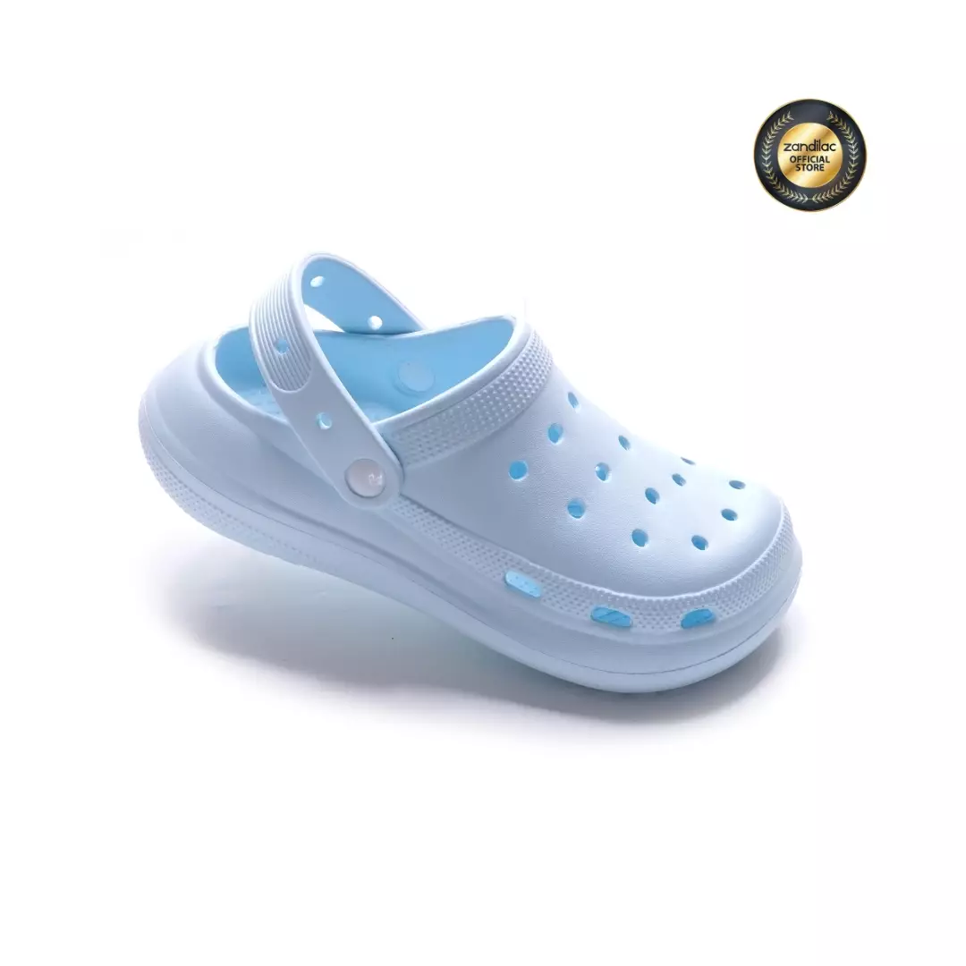 ZANDILAC - SANDAL WANITA DEWASA CH230090WD - BIRU AQUA full karet