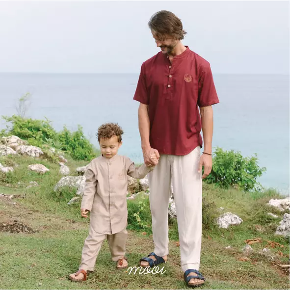 Mooi Rafa Koko Set Setelan Koko Anak Baju Koko Anak - Dusty Blue