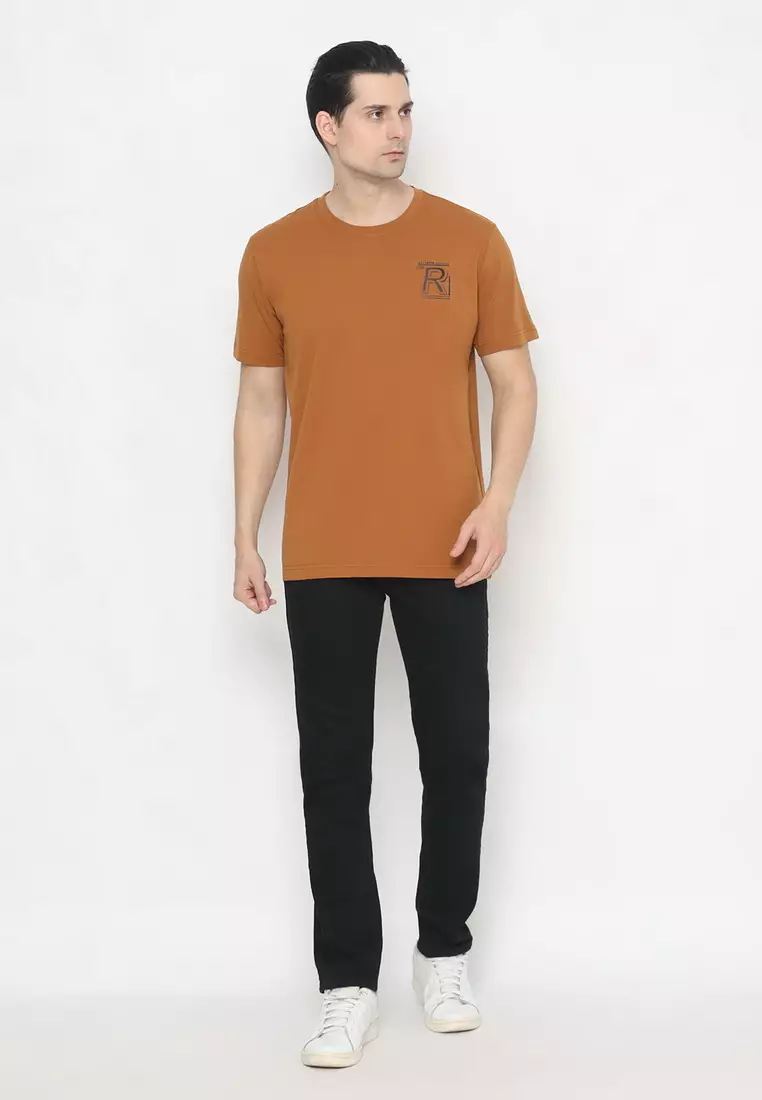 RBJ T-Shirt Cotton Spandex Emboss Pria 2482370721