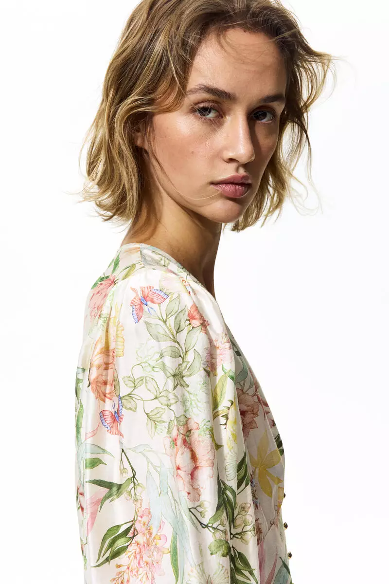 V-neck blouse