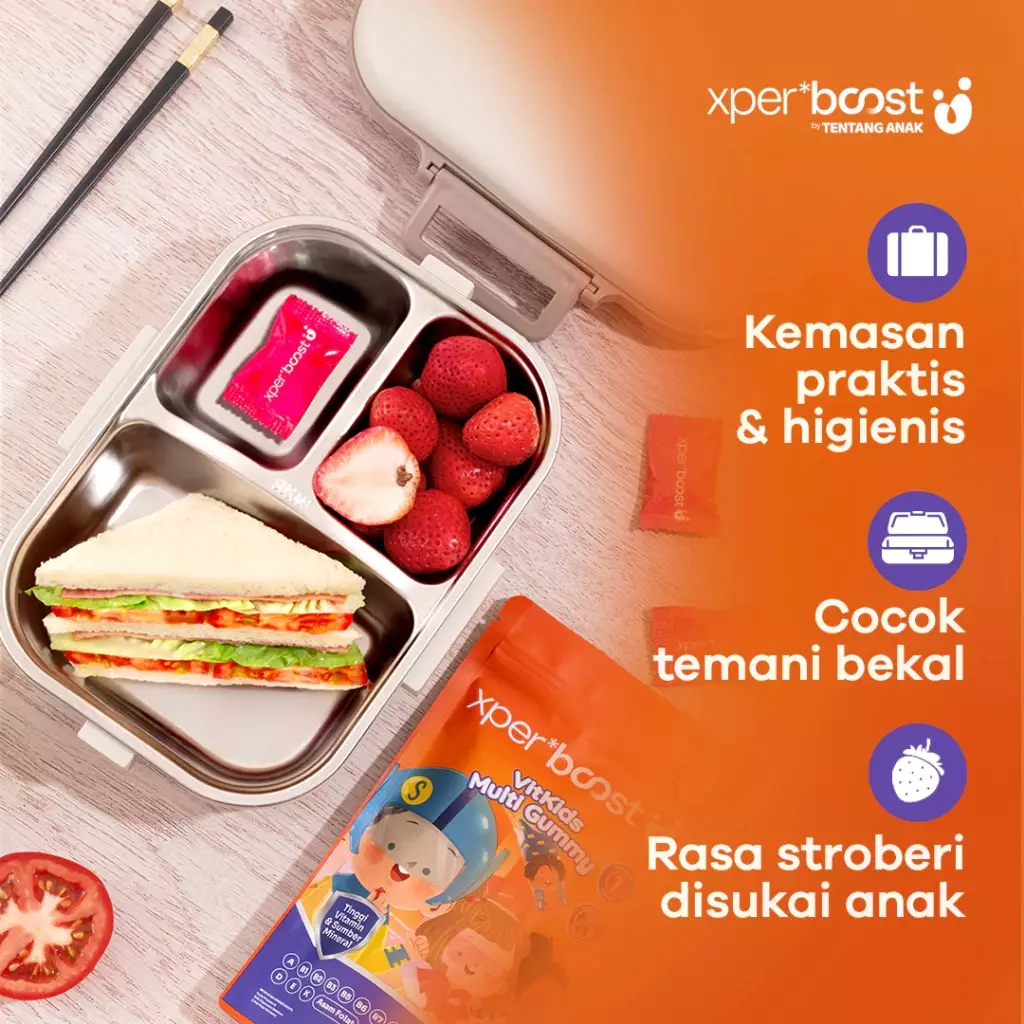 Expert Care Boost VitKids Gummy Multivitamin 30 pcs - Supplemen Vitamin & Mineral Anak