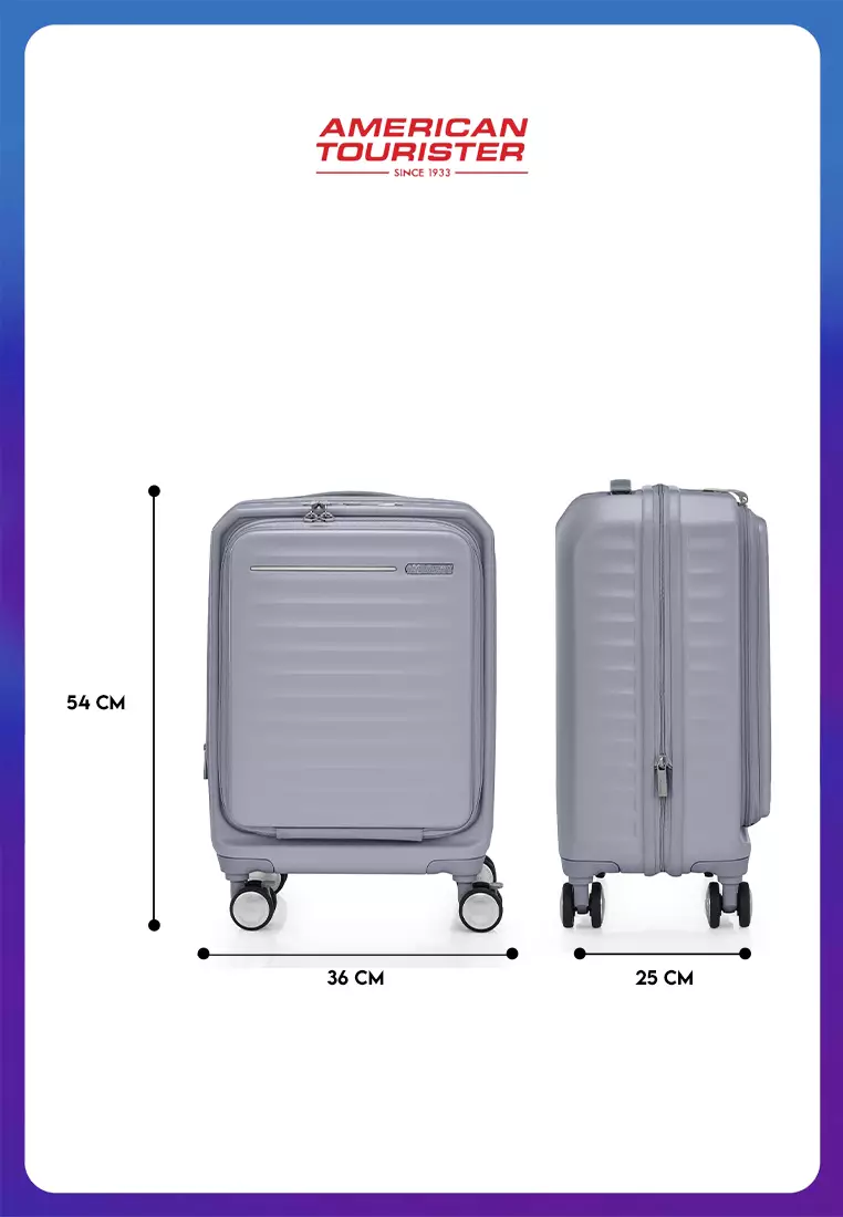 American Tourister Koper Hardcase Frontec Cabin 19 Inch Exp TSA OS - Cool Grey