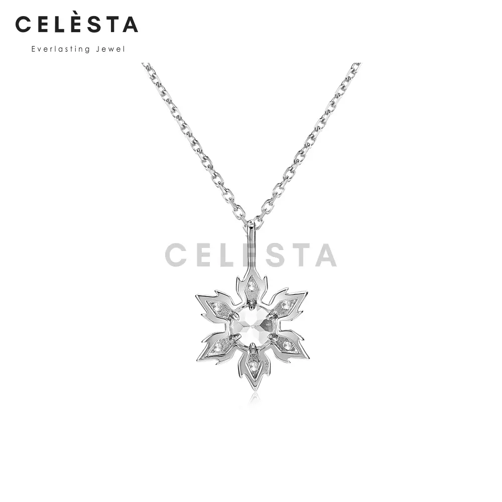 Berlian Moissanite Fauve Pendant [GRA CERTIFICATE MOISSANITE DIAMOND] - Kalung 0.5 CT Moissanite Diamond with 925 Silver CELESTA  by Her Jewellery