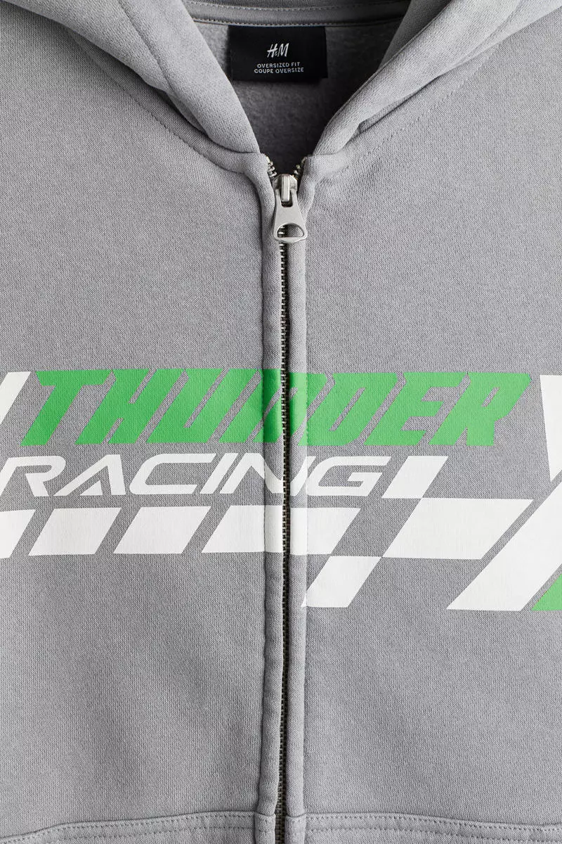 Oversized Fit Zip-through hoodie