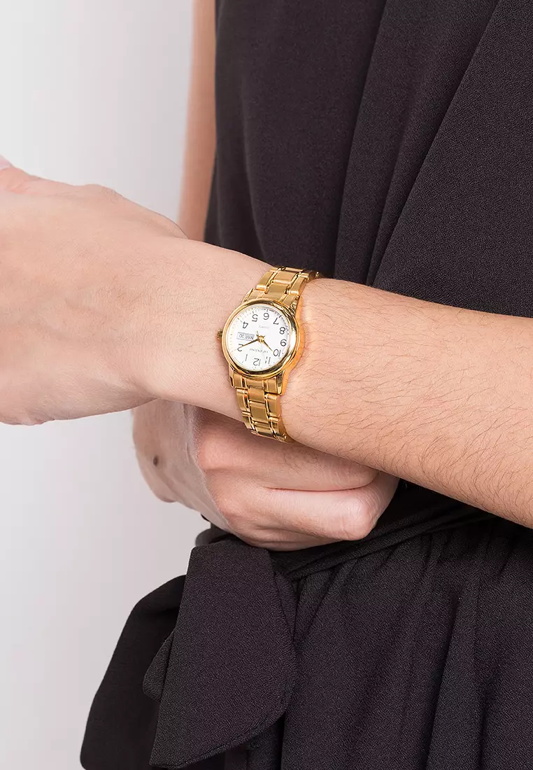 Analog Watch 20122260-Gld - Gold Dial