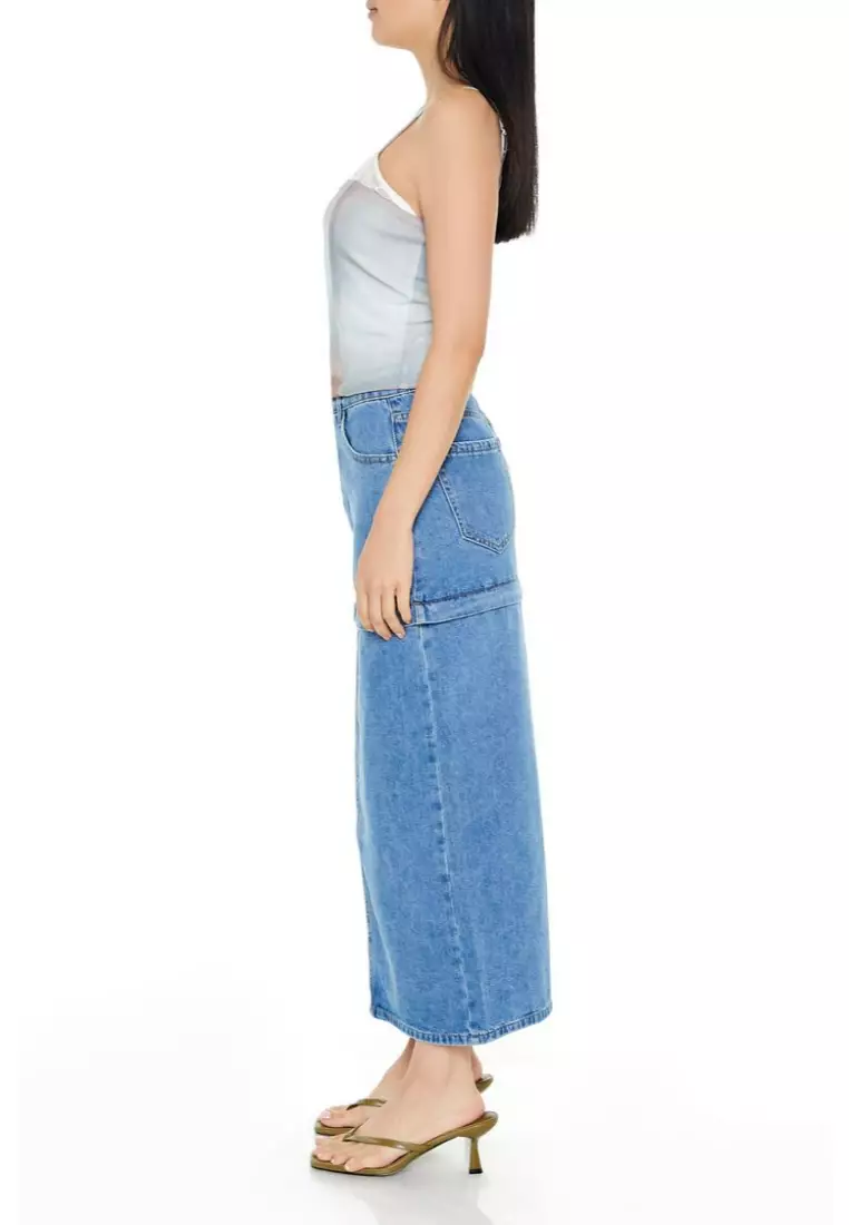 Forever 21 denim maxi dress outlet