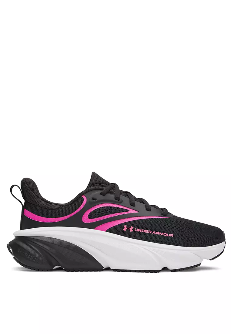 training shoes under armour shoes black and pink