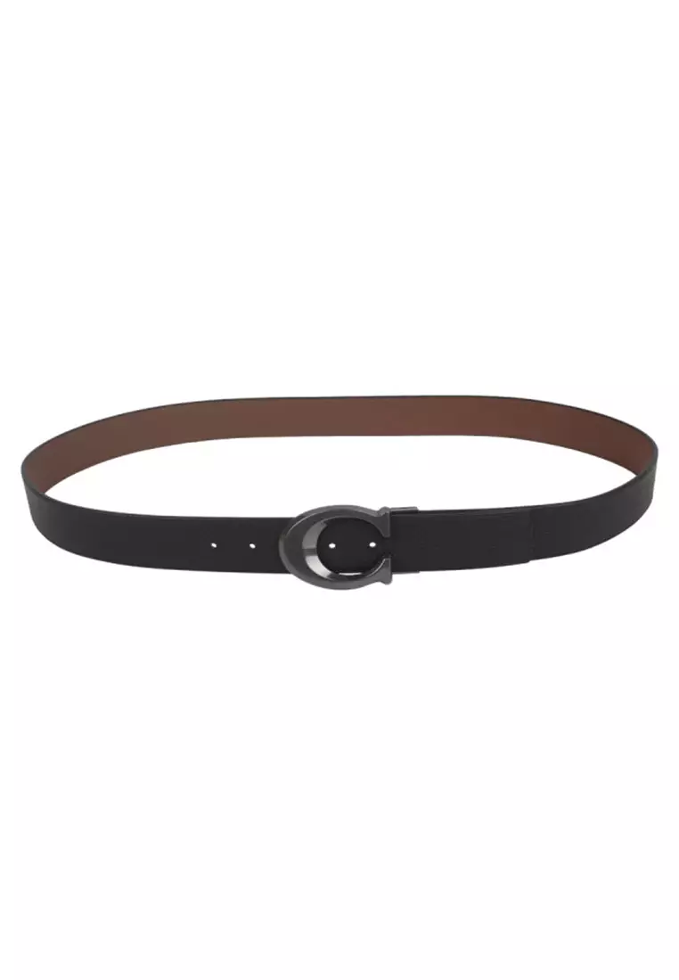 Signature Buckle Cut To Size Reversible Belt 38mm CQ013QBLVW