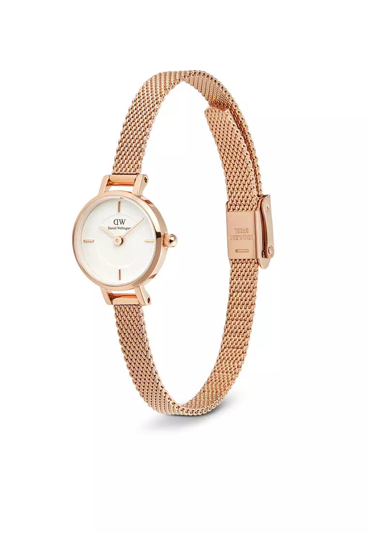 Petite Mini 19mm Melrose Rose Gold White - Women Watch stainless steel watch DW Official Authentic Original jam tanggan perempuan DW jam tangan