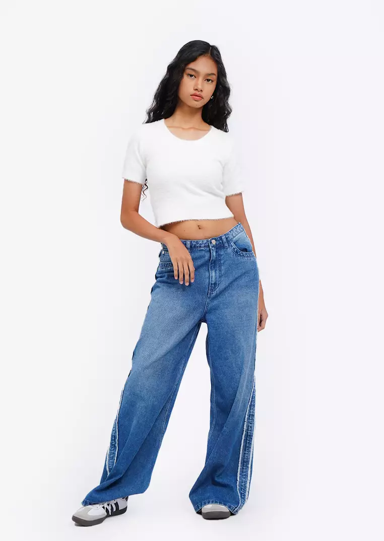 Fur Textured Crop Top