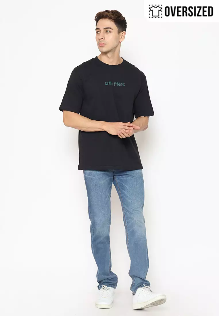 RBJ T-Shirt Cotton Combed Oversized Pria 2079250251