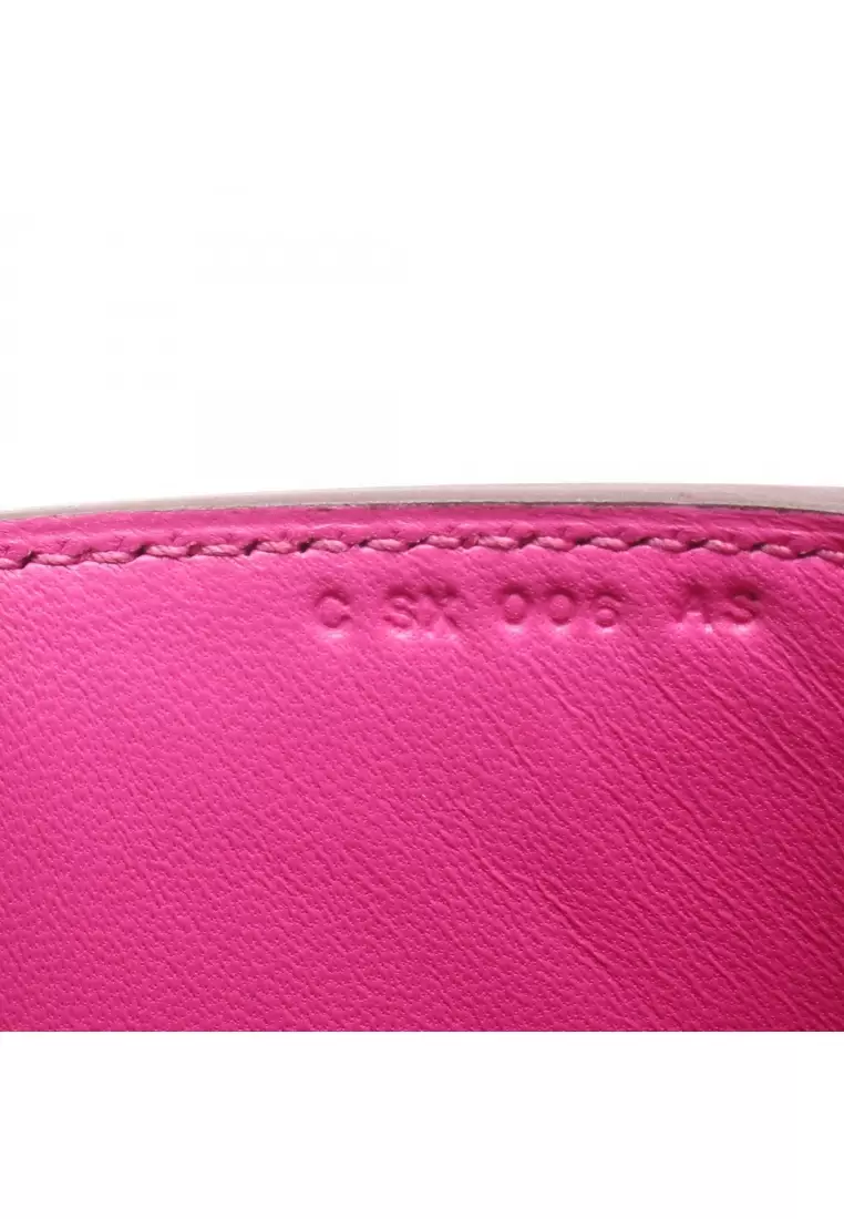 Pre-Loved Hermès cinematic magnolia 2WAY chain shoulder bag Chevre Pink purple silver hardware C engraved