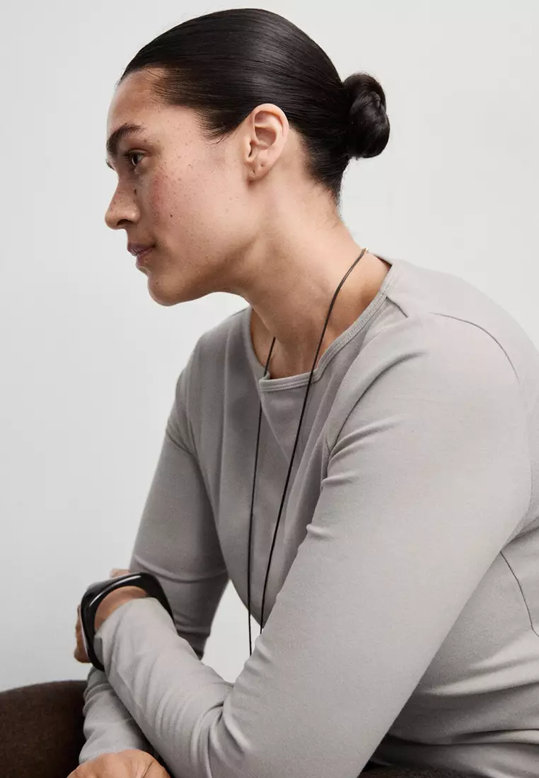 Cotton Boat Neck T-Shirt