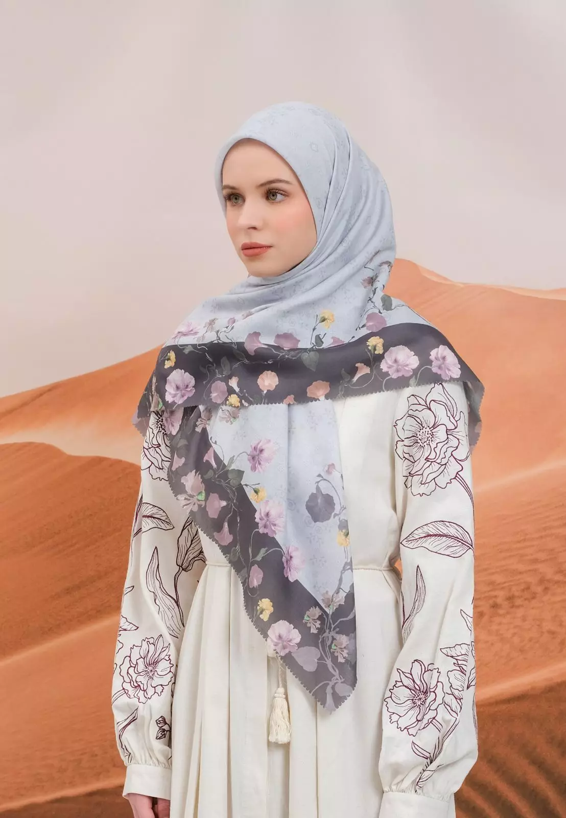 Delilah Scarf | Hijab Kerudung Segi Empat Motif