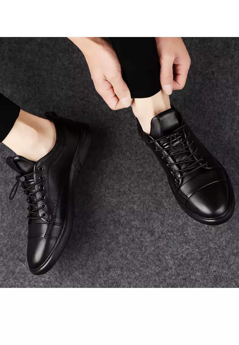 Grain Leather Drawstring Sneaker YY1968