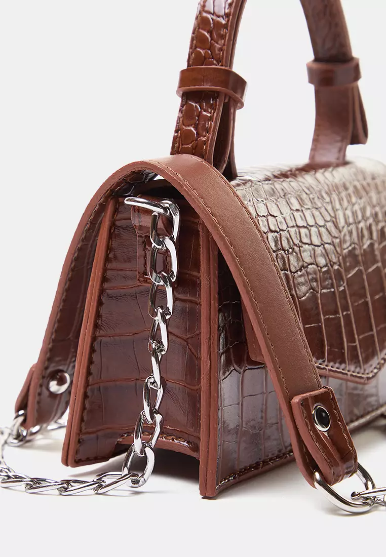 Tan Textured Cross Strap Women's Mini City Bag Twoaw25Oc00001