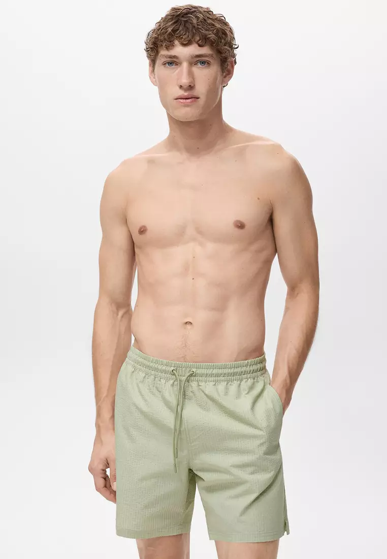 Seersucker Swimming Trunks