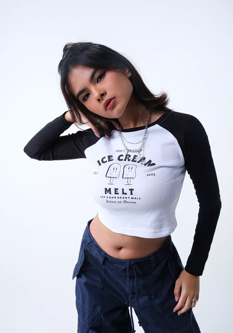 Kaos Baby Tee Lore Offwhite