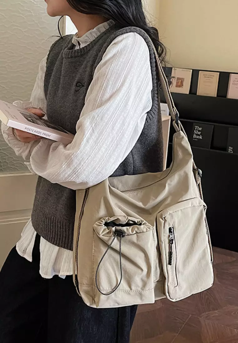 Waterproof Multi-Pocket Tote Crossbody Bag CA26042870BE