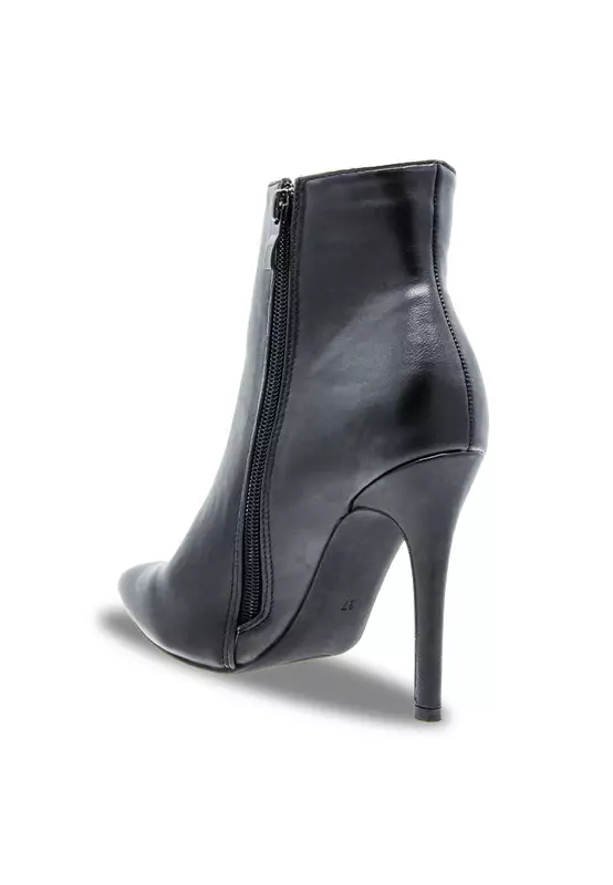 Faux Leather Pointed Fashion Boots