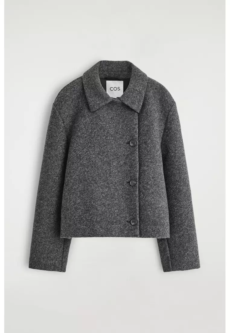 BOILED WOOL-BLEND SHORT JACKET