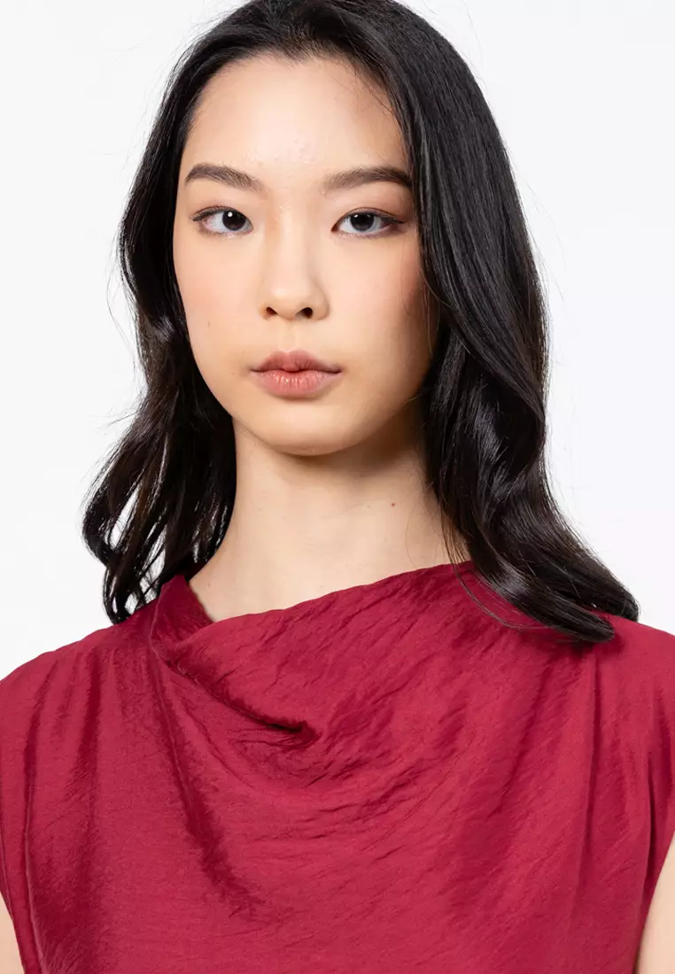 Asymmetrical Draped Short Dress