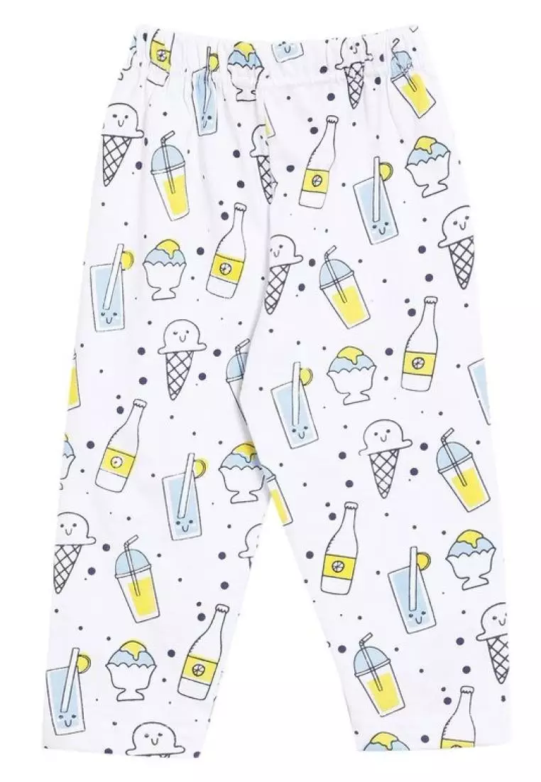 The Mom Store Kids Pajama Set Pack Of 2 My Smoothie & Sweet like a Doughnut - Multicolor