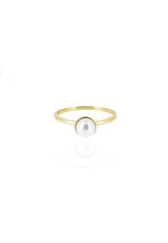 sdori white and gold Round pearl ring 6B790AC668E5F0GS_1