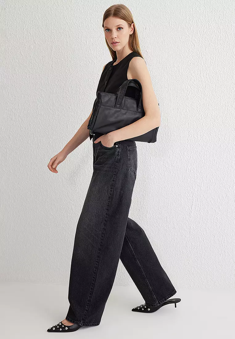 High Waist Barrel Baggy Jeans