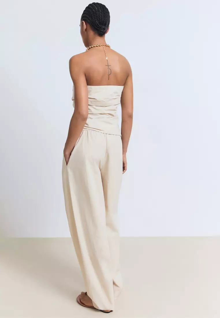 Paper Bag Cotton Trousers