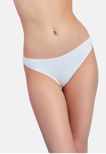 DAGİ white White Bikini Bottom, Plain, Elasticised Waistband, Rear Coverage, Swimwear for Women A7135US0C1F944GS_1