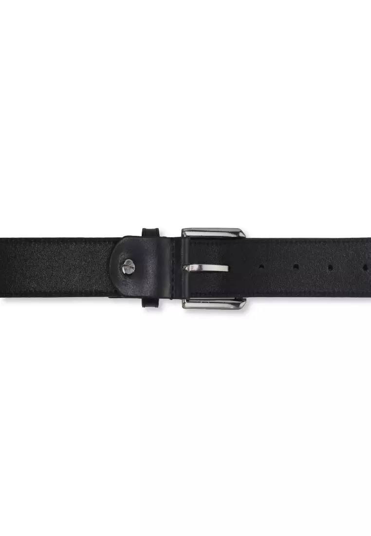 Men's Prong Buckle Genuine Leather Belt 1 piece
