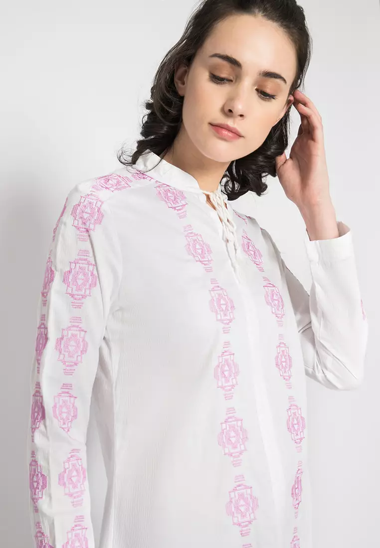 LGS - Baju Tunik Wanita - Lengan Panjang - Motif Bordir - LLSH.385.S1029.U334.7C-L/S