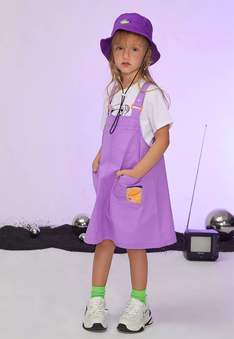 Suspender Dress With Front Pockets