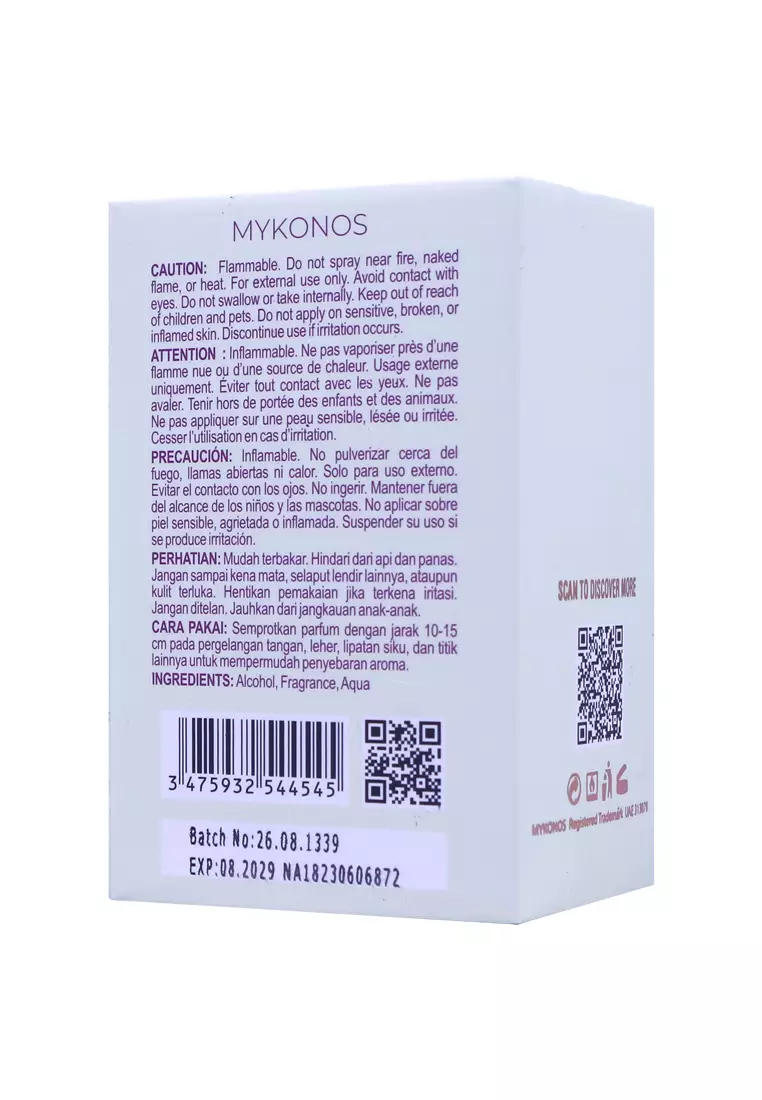 Mykonos Satin Blanc Unisex Extrait de Parfum 15 ML
