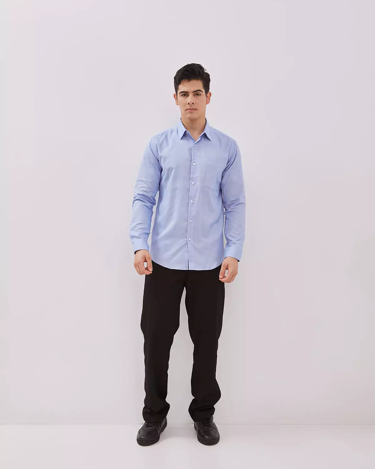 MEN'S BLUE LONG SLEEVE SHIRT