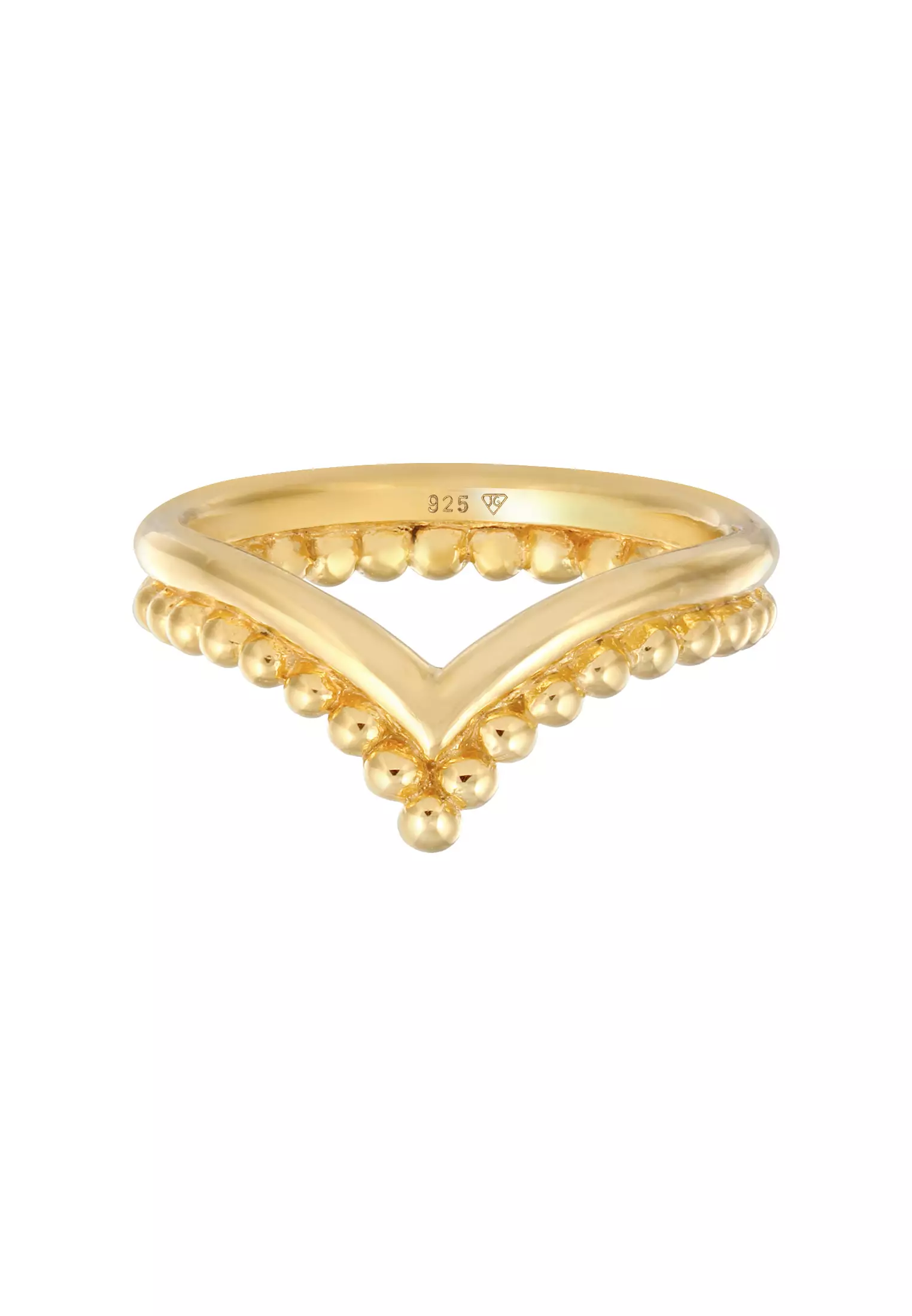 Ring Ball Design Stack Gold Plated