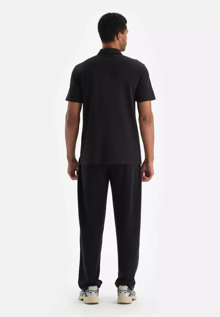 Black Trousers, Regular, Long Leg, Activewear for Men