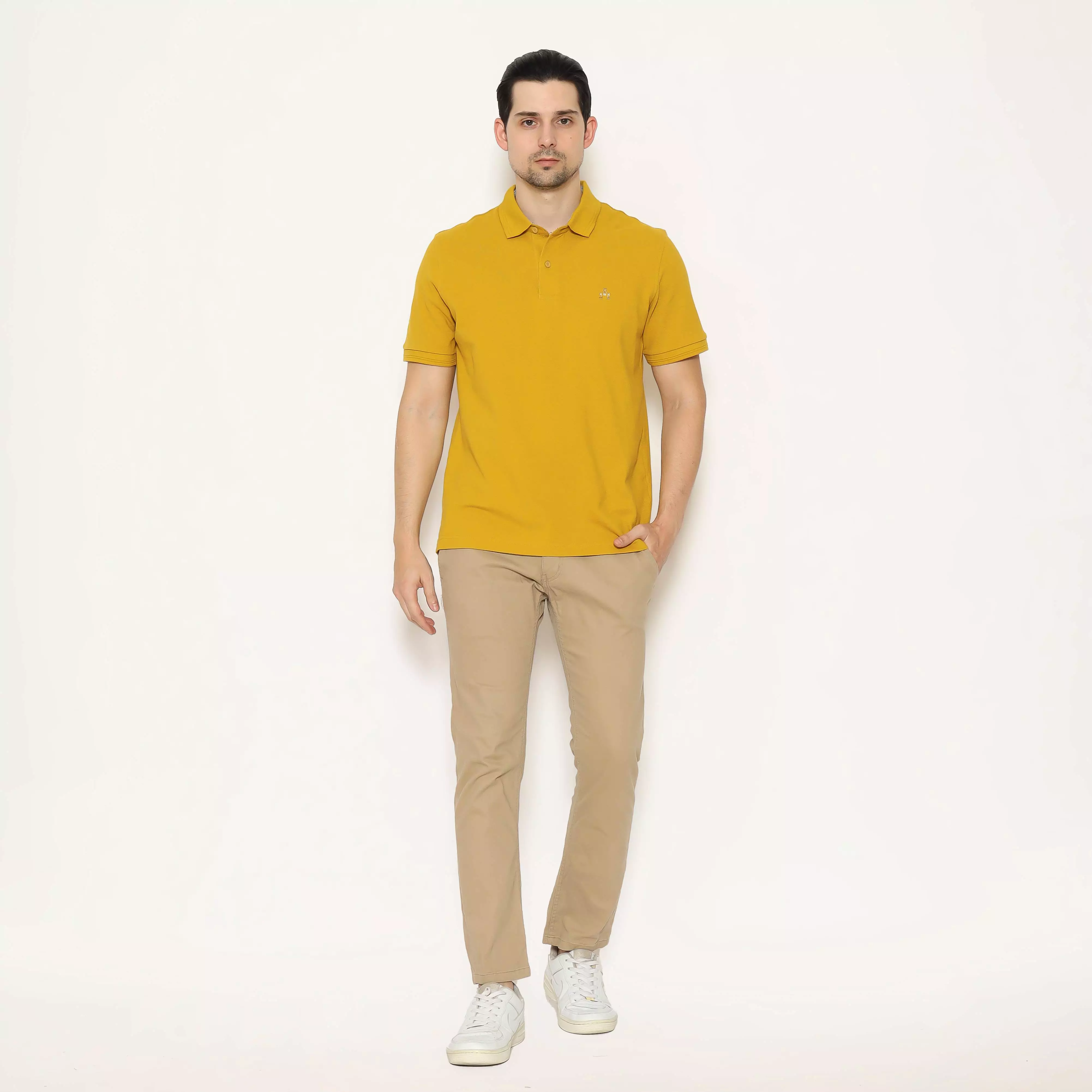 AMK Kaos POLO Solid Lengan Pendek PS ASUKA S/S Camel