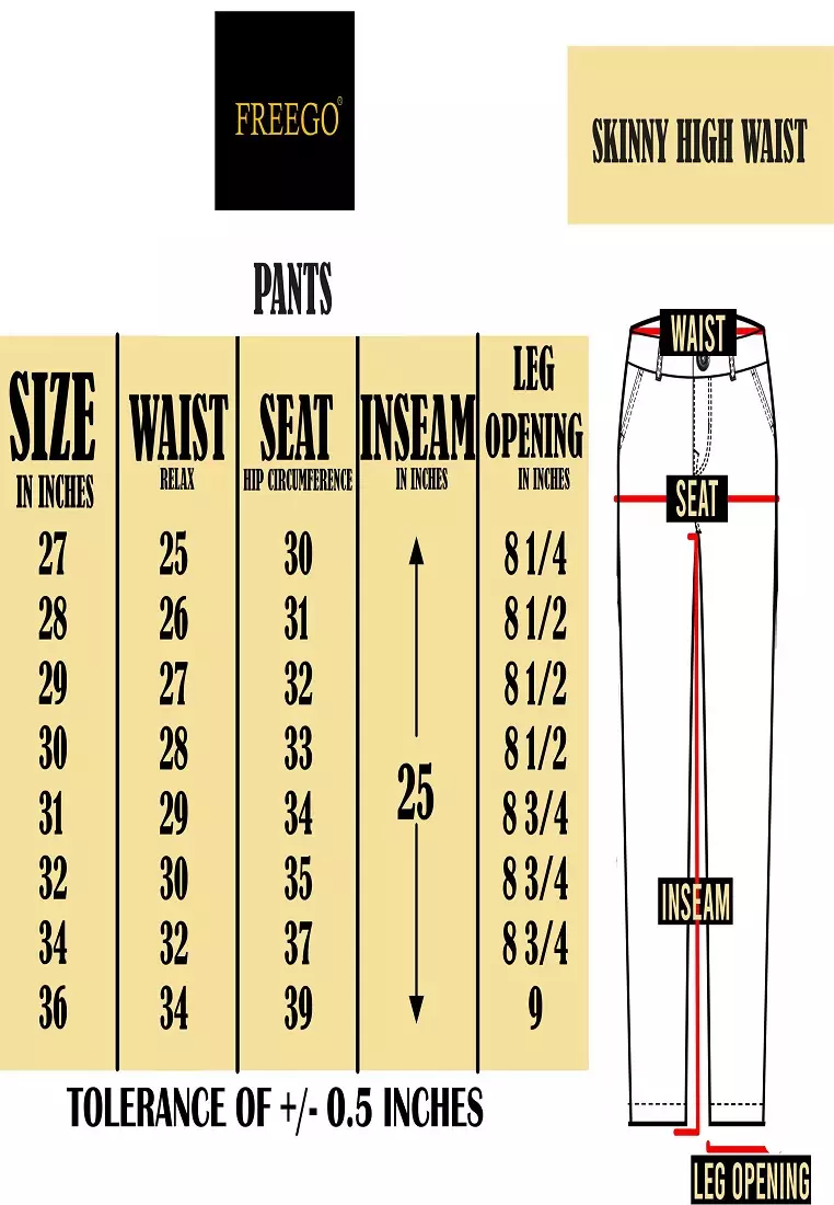 Cropped Skinny High Waist Jeans