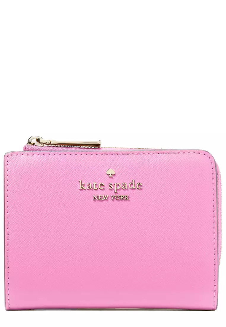 Kate Spade Madison Small L Zip Wallet in Surf Pink KH615