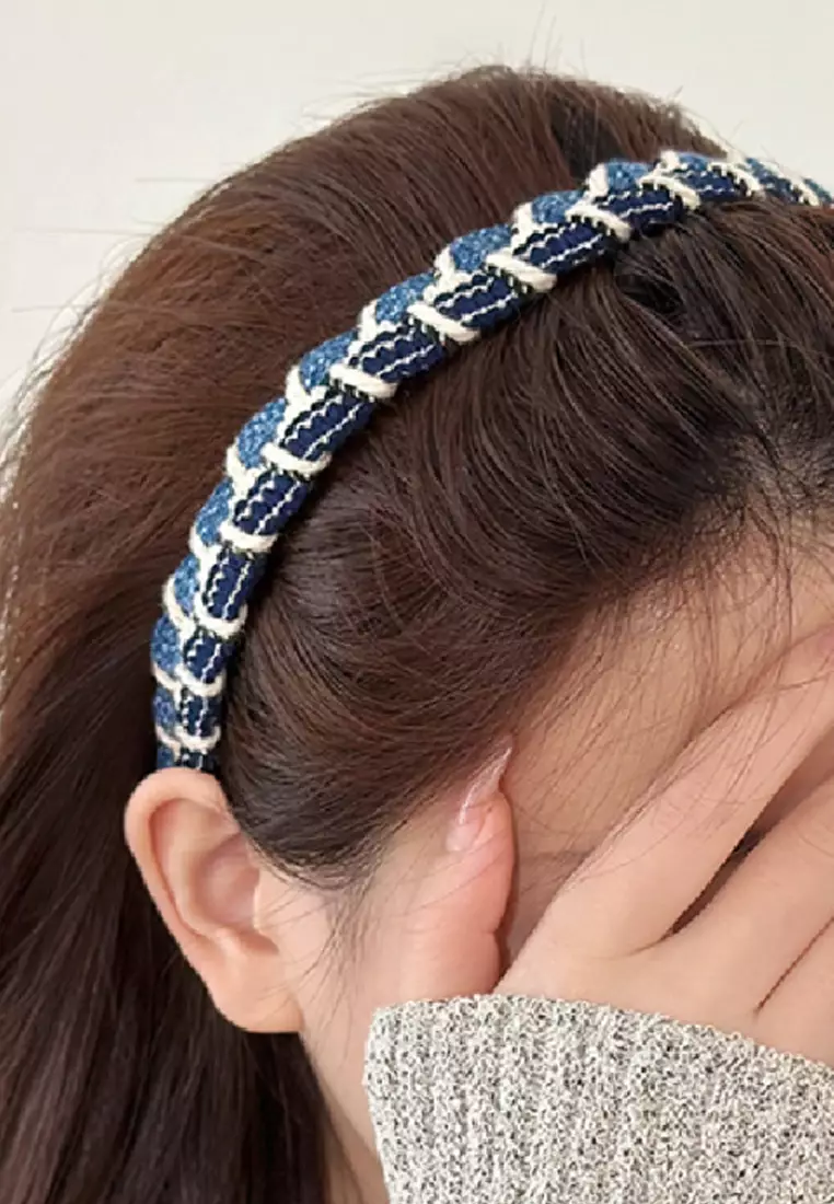 Denim headband cheap