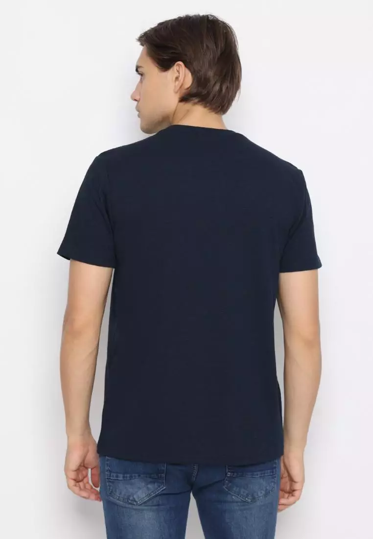 MATSUDA Kaos Polos 24S Texture Honeycomb T Shirt Saku Zipper Koka