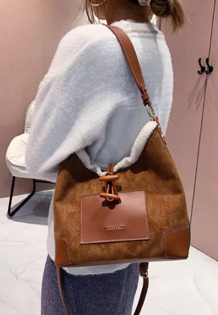 Buy XAFITI Retro velvet face leather lyric backpack 2025 Online