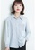 Halo blue Stripe Long Sleeves Shirt 163B8AACF4ACDBGS_2