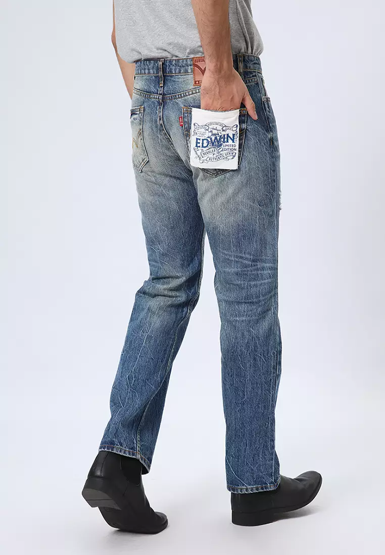 801 Reguler Fit Handcrafted Jeans BLUE AGES DESTROY - Celana Panjang Denim Pria