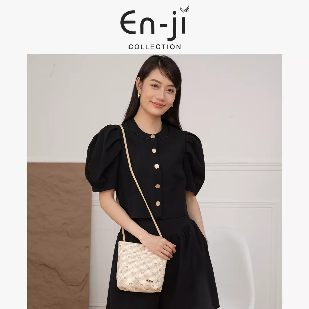 En-ji Yumei Slingbag Wanita Warna Cream