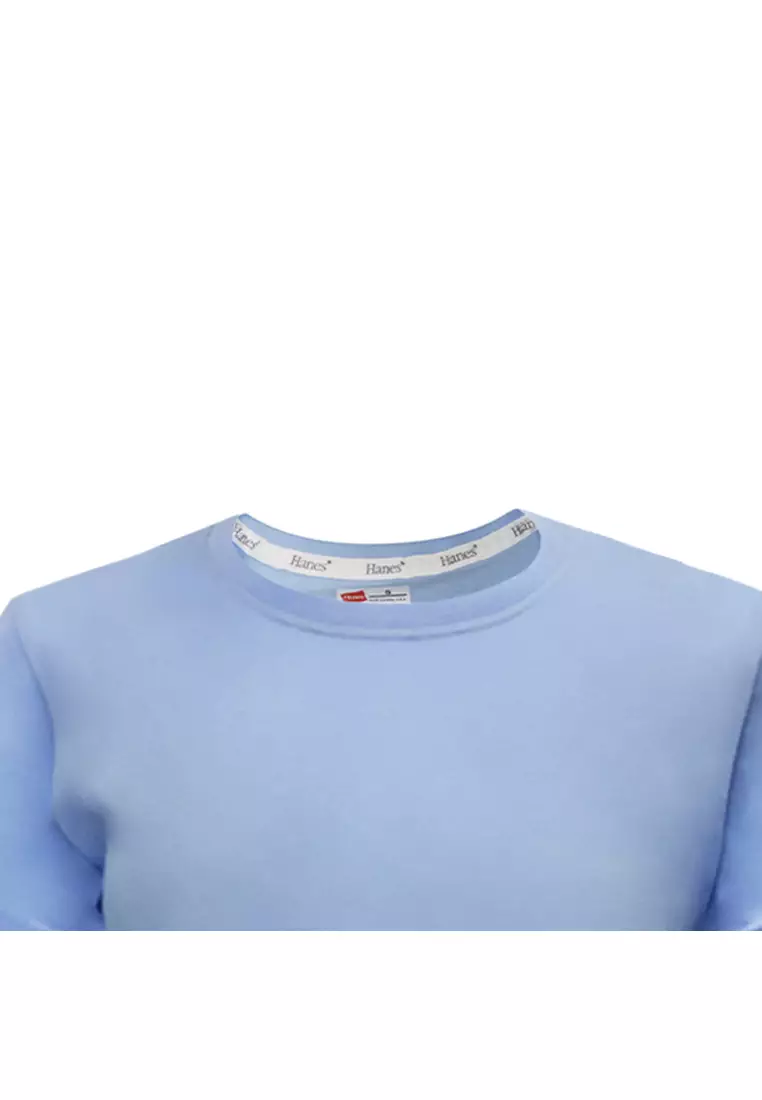 Ladies Blue Round Neck T-Shirt